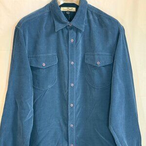 NWT Tommy Bahama Men's Wale of a Time LS Long Sleeve w/ Collar Shirt-Neptune -XL